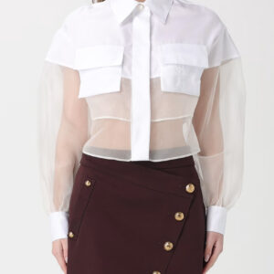 CAMICIA CROP TRASPARENTE