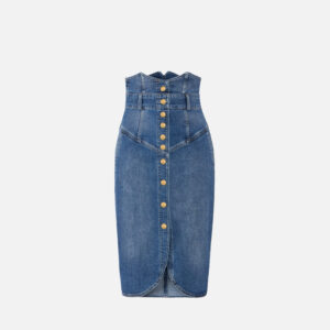 GONNA IN DENIM A VITA ALTA