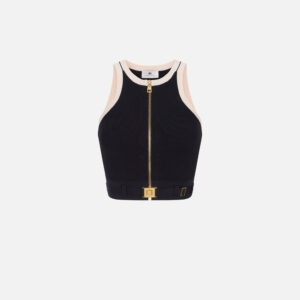 TOP IN MAGLIA CON ZIP